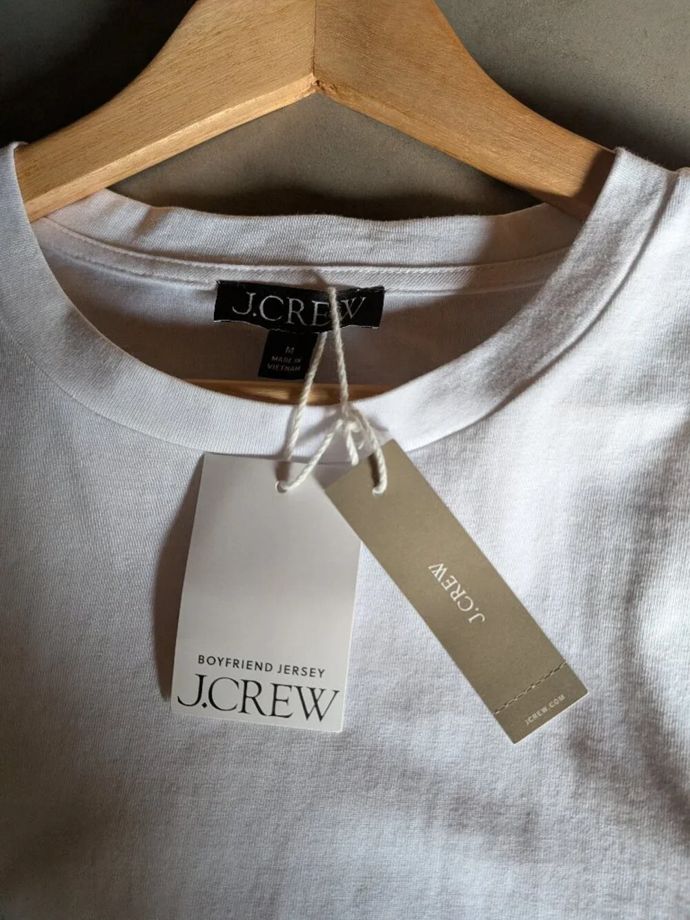 J. Crew Boyfriend jersey relaxed long-sleeve T-shirt with grommets